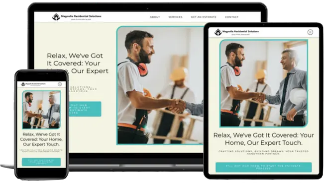 Magnolia Residential Solutions website mock up